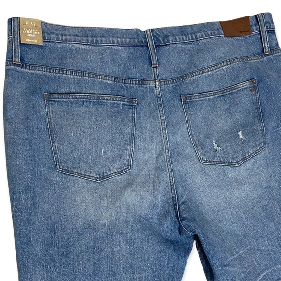 NWT Madewell Classic Straight Jeans in Light Wash: Step-Hem Edition-sz 37 - Picture 9 of 11